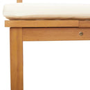 vidaXL Napozó párnával 1-személy Barna 200 x 57 x 75 cm Tömör akácfa