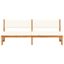 vidaXL Napozó párnával 1-személy Barna 200 x 57 x 75 cm Tömör akácfa