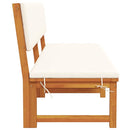 vidaXL Napozó párnával 1-személy Barna 200 x 57 x 75 cm Tömör akácfa