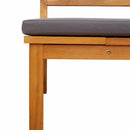 vidaXL Napozó párnával Olaj Természetes 200 x 57 x 75 cm Tömör akácfa