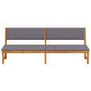 vidaXL Napozó 1-személy Barna 200 x 57 x 75 cm Tömör akácfa