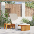 vidaXL Napozó 1-személy Barna 200 x 55 x 94cm Tömör akácfa