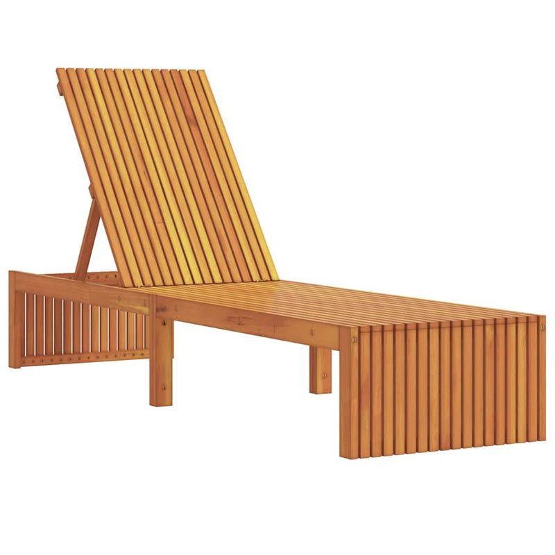 vidaXL Napozó 1-személy Barna 200 x 55 x 94cm Tömör akácfa