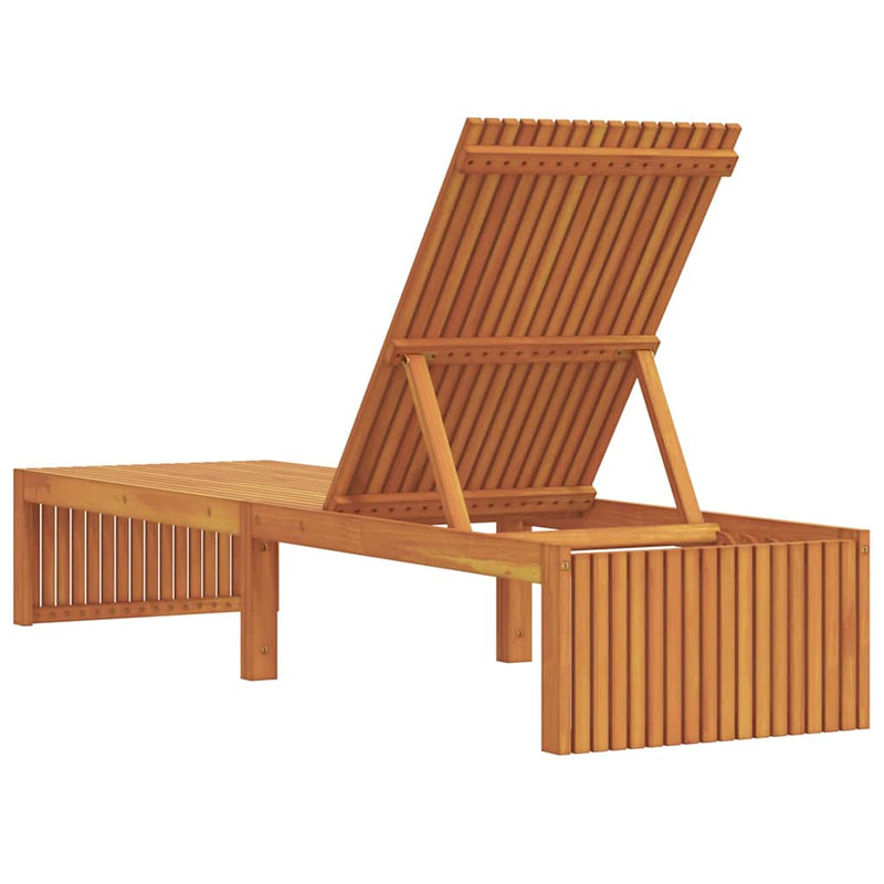 vidaXL Napozó 1-személy Barna 200 x 55 x 94cm Tömör akácfa