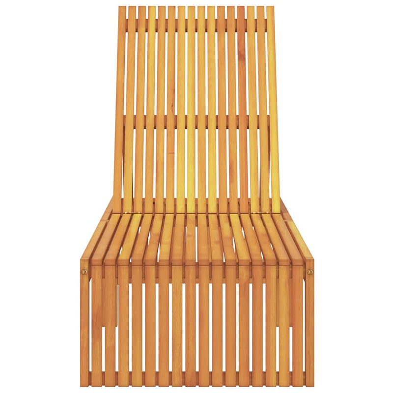 vidaXL Napozó 1-személy Barna 200 x 55 x 94cm Tömör akácfa