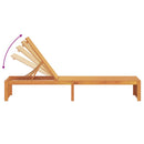 vidaXL Napozó 1-személy Barna 200 x 55 x 94cm Tömör akácfa