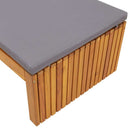 vidaXL Napozó párnával 1-személy Barna 200 x 55 x 94cm Tömör akácfa