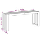 vidaXL pad Olaj Természetes 110 x 30 x 45 cm Tömör Teakfa