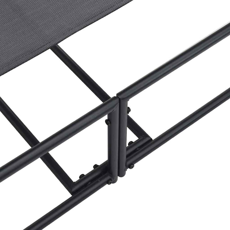 vidaXL Napozóágy Antracit 200 x 74 x 73 cm Textilén és acél