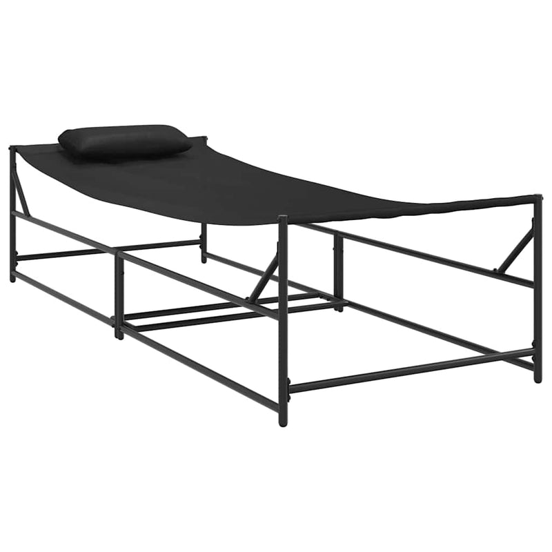 vidaXL Napozóágy Antracit 200 x 74 x 73 cm Textilén és acél