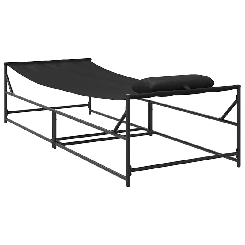 vidaXL Napozóágy Antracit 200 x 74 x 73 cm Textilén és acél