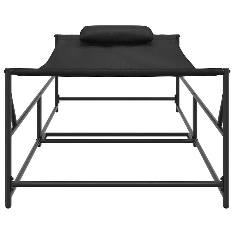 vidaXL Napozóágy Antracit 200 x 74 x 73 cm Textilén és acél