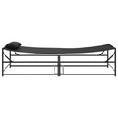 vidaXL Napozóágy Antracit 200 x 74 x 73 cm Textilén és acél