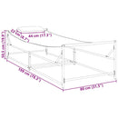 vidaXL Napozóágy Antracit 200 x 74 x 73 cm Textilén és acél