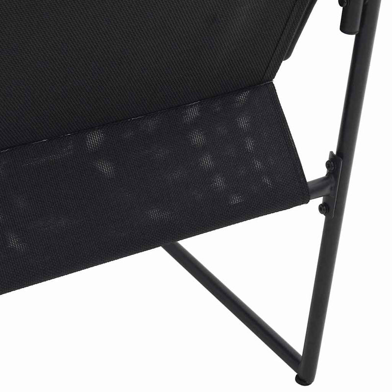 vidaXL Kerti székek 4 pcs Fekete és antracit 50.5 x 59 x 81.5 cm