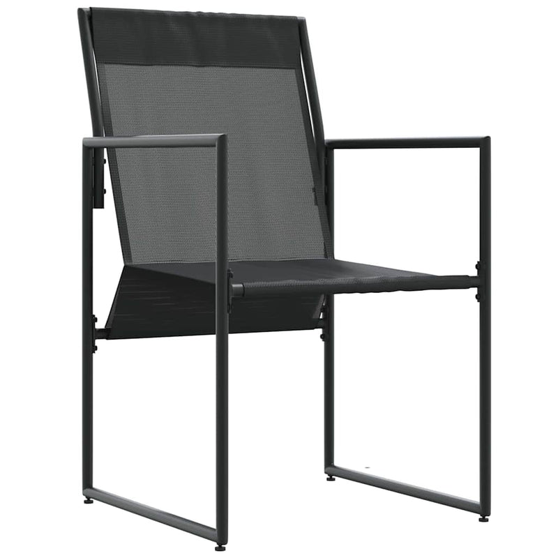 vidaXL Kerti székek 4 pcs Fekete és antracit 50.5 x 59 x 81.5 cm