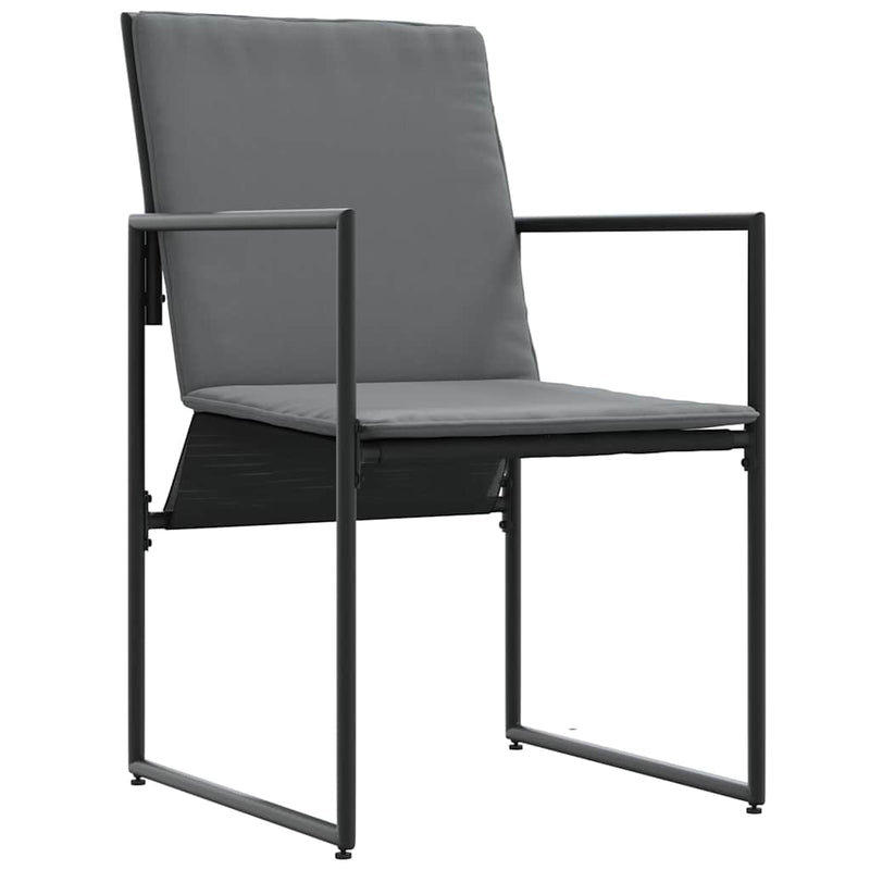 vidaXL Kerti székek 4 pcs Fekete és antracit 50.5 x 59 x 81.5 cm