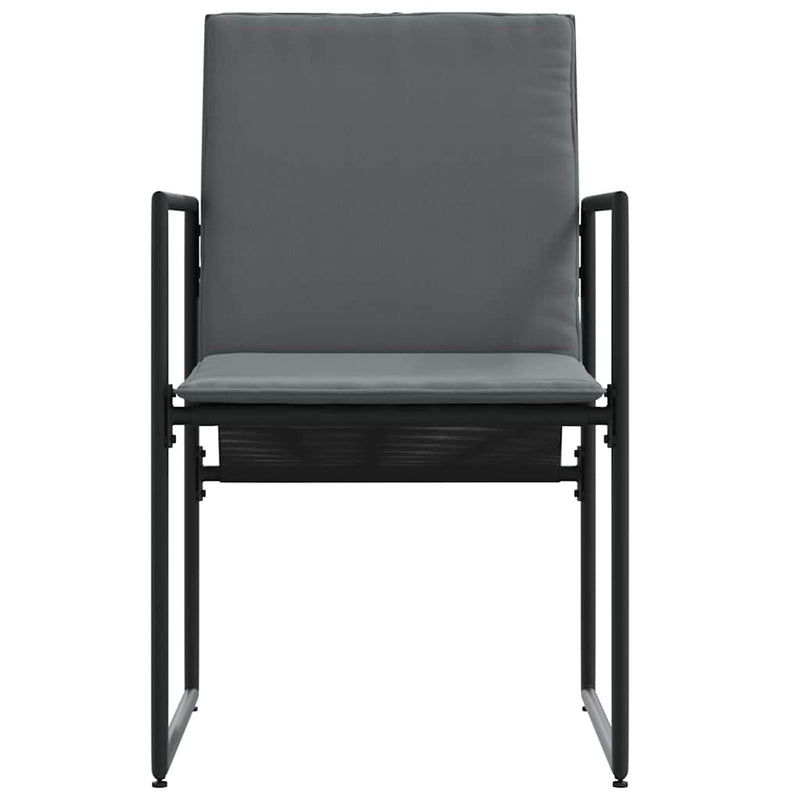 vidaXL Kerti székek 4 pcs Fekete és antracit 50.5 x 59 x 81.5 cm