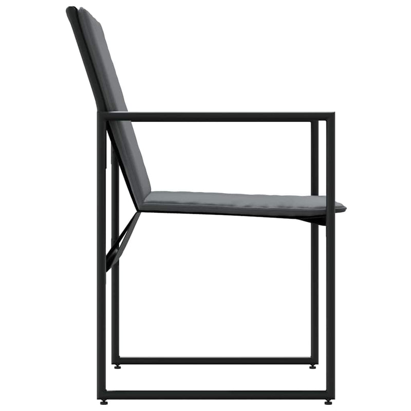 vidaXL Kerti székek 4 pcs Fekete és antracit 50.5 x 59 x 81.5 cm