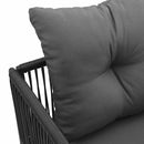vidaXL Szék párnával 4 pcs Fekete és Antracit PE Rattan