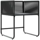 vidaXL Kerti székek 4 pcs Fekete és antracit 50.5 x 53.5 x 63.5 cm