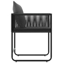 vidaXL Szék párnával 4 pcs Fekete és Antracit PE Rattan