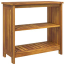 vidaXL Kerti szekrény polcokkal Barna 75 x 35 x 70cm Tömör Akácfa
