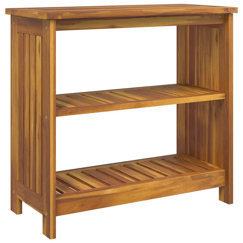 vidaXL Kerti szekrény polcokkal Barna 75 x 35 x 70cm Tömör Akácfa