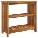 vidaXL Kerti szekrény polcokkal Barna 75 x 35 x 70cm Tömör Akácfa