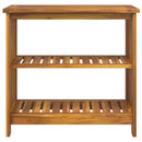 vidaXL Kerti szekrény polcokkal Barna 75 x 35 x 70cm Tömör Akácfa