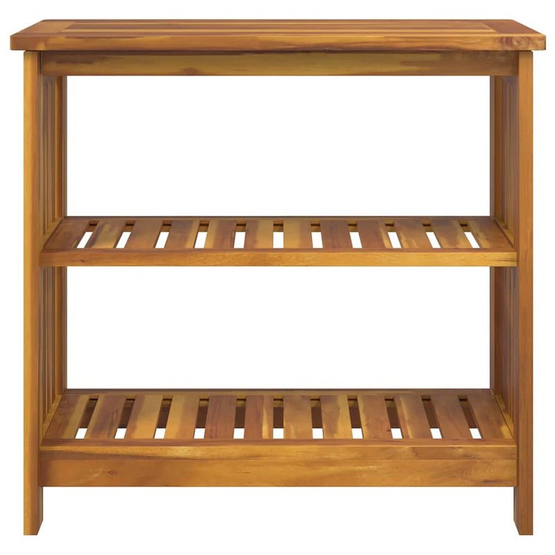 vidaXL Kerti szekrény polcokkal Barna 75 x 35 x 70cm Tömör Akácfa