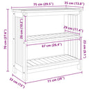 vidaXL Kerti szekrény polcokkal Barna 75 x 35 x 70cm Tömör Akácfa