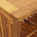 vidaXL Kerti szekrény polcokkal Barna 75 x 35 x 70cm Tömör Akácfa