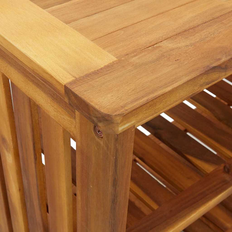 vidaXL Kerti szekrény polcokkal Barna 75 x 35 x 70cm Tömör Akácfa