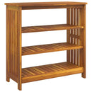 vidaXL Kerti szekrény polcokkal Barna 75 x 35 x 70cm Tömör Akácfa