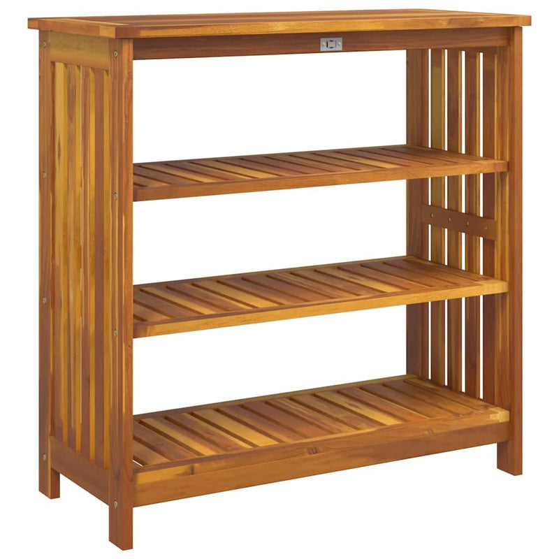 vidaXL Kerti szekrény polcokkal Barna 75 x 35 x 70cm Tömör Akácfa