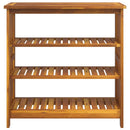 vidaXL Kerti szekrény polcokkal Barna 75 x 35 x 70cm Tömör Akácfa