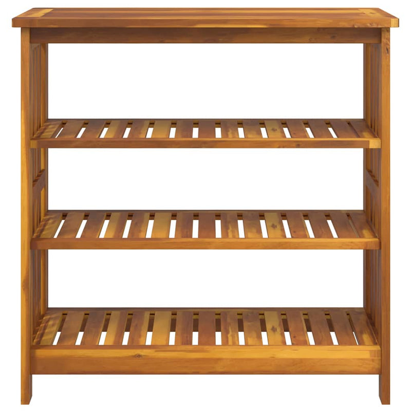 vidaXL Kerti szekrény polcokkal Barna 75 x 35 x 70cm Tömör Akácfa