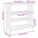 vidaXL Kerti szekrény polcokkal Barna 75 x 35 x 70cm Tömör Akácfa