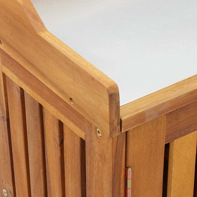 vidaXL Kerti szekrény tárolóval Barna 78 x 36,5 x 78 cm Tömör Akácfa