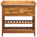 vidaXL Kerti szekrény fiókkal Barna 78 x 36,5 x 78 cm Tömör Akácfa