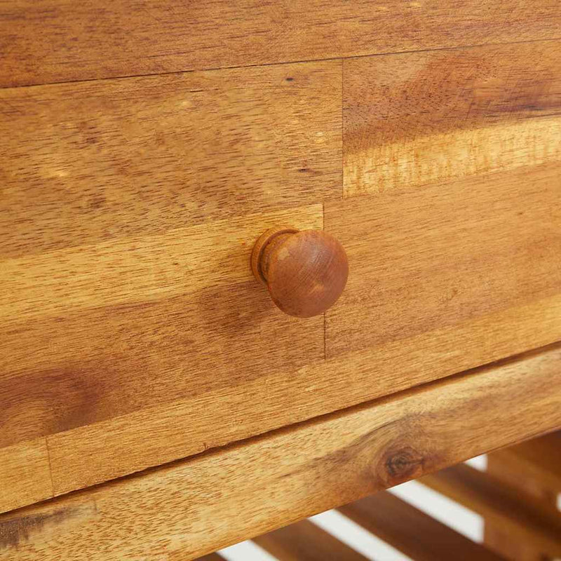 vidaXL Kerti szekrény fiókkal Barna 93 x 41,5 x 98 cm Tömör Akácfa