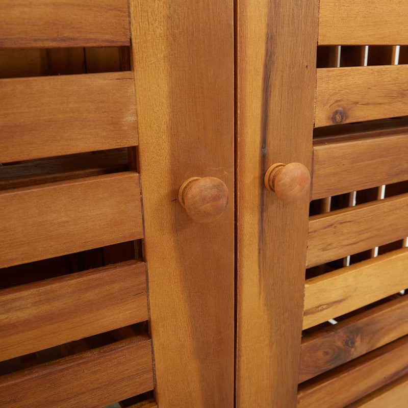 vidaXL Kerti szekrény tárolóval Barna 90 x 40 x 90cm Tömör Akácfa