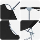 vidaXL Napozó 2-személy 2 pcs Fekete 58 x 188 x 77cm szövet