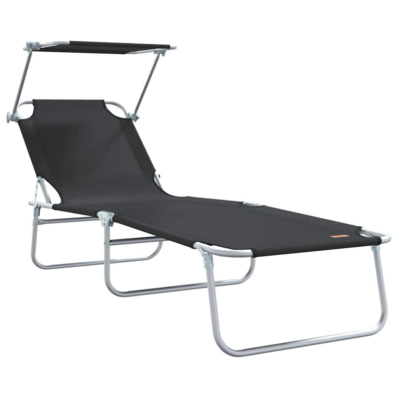 vidaXL Napozó 2-személy 2 pcs Fekete 58 x 188 x 77cm szövet