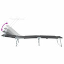 vidaXL Napozó 2-személy 2 pcs Fekete 58 x 188 x 77cm szövet