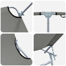 vidaXL Napozó 2-személy 2 pcs Szürke 58 x 188 x 77cm szövet