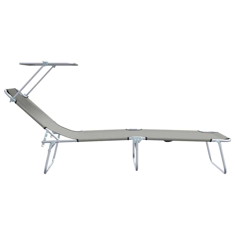 vidaXL Napozó 2-személy 2 pcs Szürke 58 x 188 x 77cm szövet