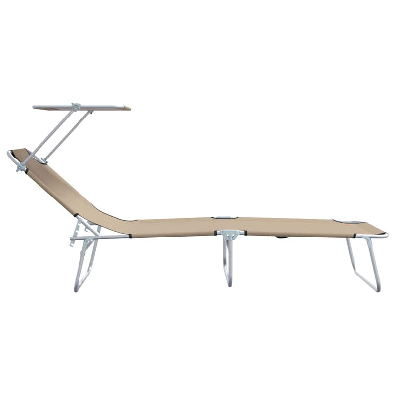 vidaXL Napozó 2-személy 2 pcs Tópszínű 58 x 188 x 77cm szövet
