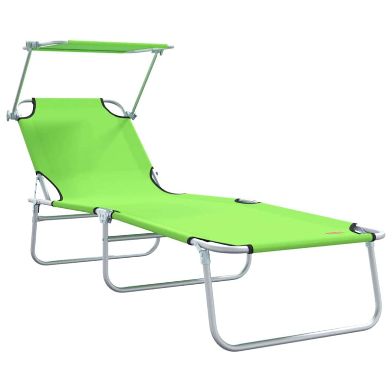 vidaXL Napozó 2-személy 2 pcs Zöld 58 x 188 x 77cm szövet